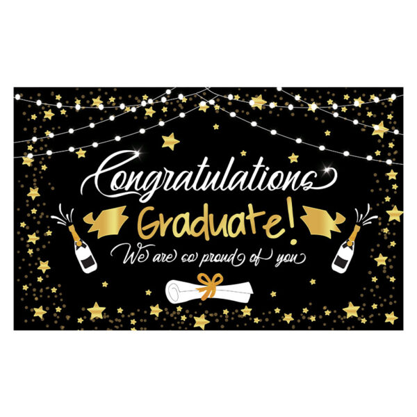 2026 graduation backdrop New 2026 Graduation Backdrop, Grad Party Decor Hanging Banner, Polyester Custom Printed Flag