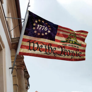 American patriotic flag Don't Tread On Me Rattlesnake Flag Banner, We The People American Patriotic Decor Flag