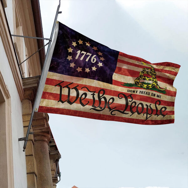 American patriotic flag Don't Tread On Me Rattlesnake Flag Banner, We The People American Patriotic Decor Flag