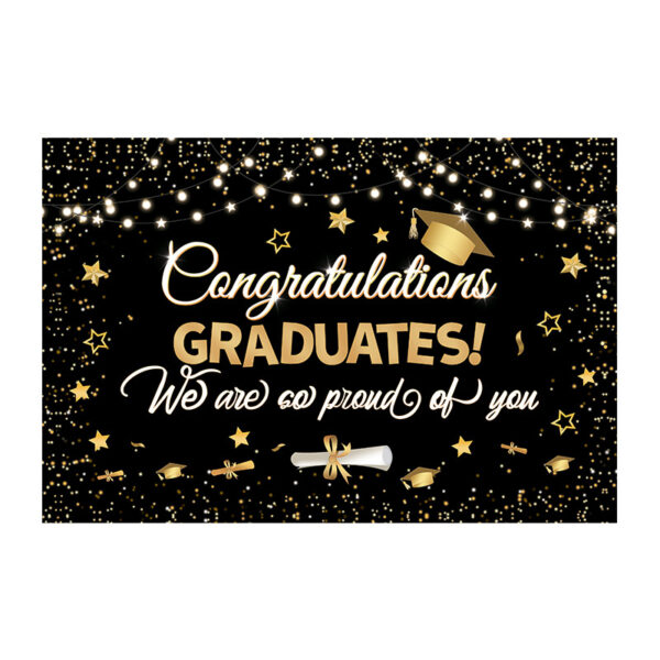 Custom Printing Available New 2026 Graduation Backdrop, Grad Party Decor Hanging Banner, Polyester Custom Printed Flag
