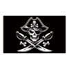 Digital Print Polyester Pirate Skull Crossbones Banner, Dog Pirate Flag Background Cloth 3x5 Ft Jolly Roger Pirate Skull and Crossbones Polyester Flag with Brass Grommets