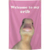 Funny Home Decor Wall Tapestry For Bedroom Man Cave Welcome To My Crib Flag Banner, Funny Home Decor Wall Tapestry For Bedroom Man Cave