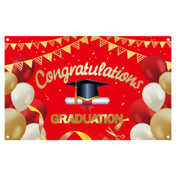 Grad Party Decor Hanging Banner New 2026 Graduation Backdrop, Grad Party Decor Hanging Banner, Polyester Custom Printed Flag