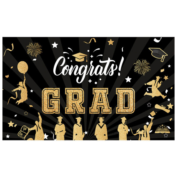 Hanging Cloth Banner New 2026 Graduation Backdrop, Grad Party Decor Hanging Banner, Polyester Custom Printed Flag