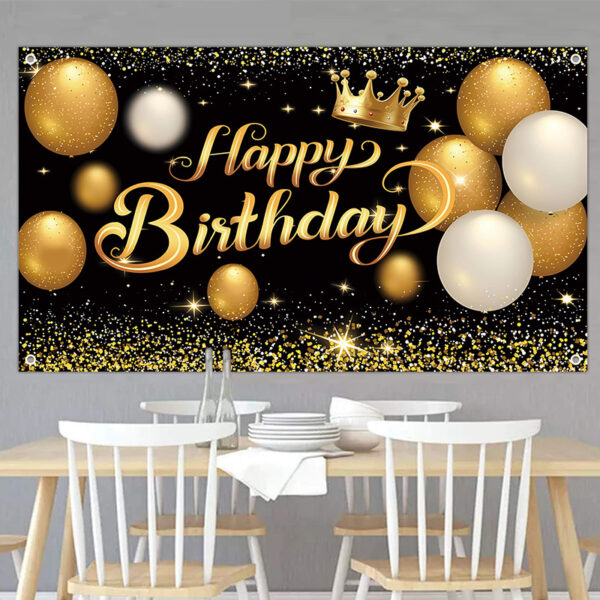 Perfect for any birthday celebration, this banner can be hung in various locations such as walls, doorways, gardens, or party venues. Its versatile design makes it suitable for different themes and styles, enhancing the festive atmosphere wherever it’s placed.