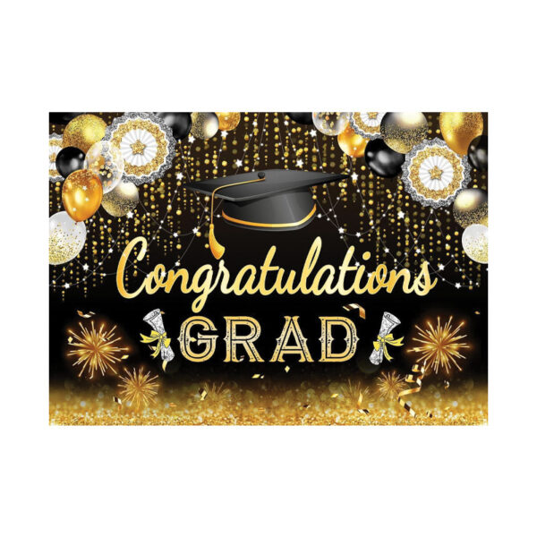 New 2026 Graduation Backdrop New 2026 Graduation Backdrop, Grad Party Decor Hanging Banner, Polyester Custom Printed Flag