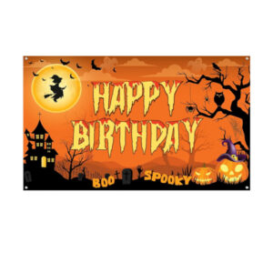 O1CN011ZuaZf24qUflabj99_!!2208614817442-0-cib New Halloween Hanging Tapestry, Skull Witch Pumpkin Clown Themed Background Decor, Outdoor Spooky Atmosphere Wall Banner