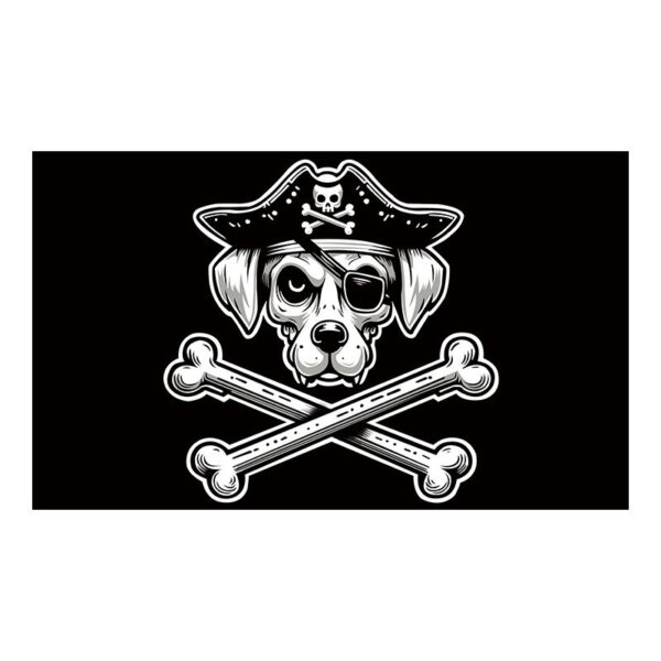 Skull Pirate Flag 3x5 Ft Jolly Roger Pirate Skull and Crossbones Polyester Flag with Brass Grommets