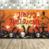Spooky Atmosphere Background Decoration New Halloween Hanging Tapestry, Skull Witch Pumpkin Clown Themed Background Decor, Outdoor Spooky Atmosphere Wall Banner