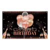 Stylish pink gold birthday backdrop New Pink Gold Birthday Backdrop Banner, Pink Girl Themed Hanging Flag for Family Party Decorations 70.8 x 47.2 Inch
