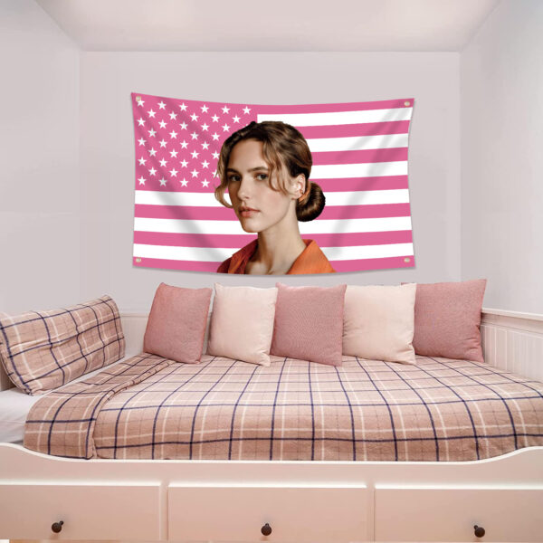 US flag backdrop US Flag Background Pattern Celebrity Support Banner, Custom Hanging Backdrop Flag with Free Design Service
