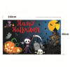 alloween Wall Tapestry New Halloween Hanging Tapestry, Skull Witch Pumpkin Clown Themed Background Decor, Outdoor Spooky Atmosphere Wall Banner