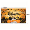 alloween crime scene design featuring spooky pumpkin lantern New Halloween Hanging Tapestry, Skull Witch Pumpkin Clown Themed Background Decor, Outdoor Spooky Atmosphere Wall Banner