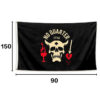 anime wall hanging room decor tapestry DESFLOPY No Quarter 1718 Pirate Skull Flag Banner, Anime Wall Hanging Decor for Room Decoration