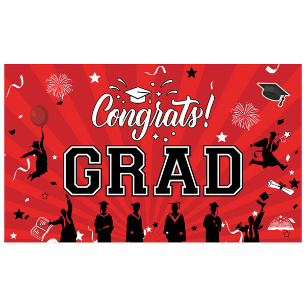 custom graduation decor New 2026 Graduation Backdrop, Grad Party Decor Hanging Banner, Polyester Custom Printed Flag
