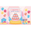 free design custom banner New Pink Gold Birthday Backdrop Banner, Pink Girl Themed Hanging Flag for Family Party Decorations 70.8 x 47.2 Inch