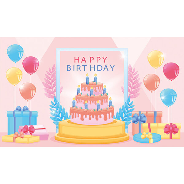 free design custom banner New Pink Gold Birthday Backdrop Banner, Pink Girl Themed Hanging Flag for Family Party Decorations 70.8 x 47.2 Inch