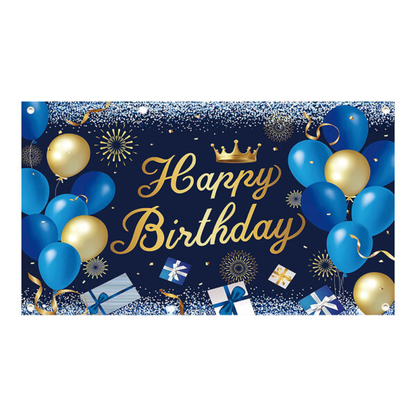 ideal decoration for indoor family birthday parties New Pink Gold Birthday Backdrop Banner, Pink Girl Themed Hanging Flag for Family Party Decorations 70.8 x 47.2 Inch
