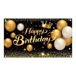 pink gold birthday backdrop New Pink Gold Birthday Backdrop Banner, Pink Girl Themed Hanging Flag for Family Party Decorations 70.8 x 47.2 Inch
